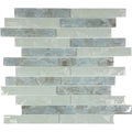 Aquatica Whites Blend Water Resistant Glass Mosaic Tile 1x6 Rectangular Flower Collection