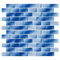Blue Glass Mosaic Tile 12x12 - Satin Finish Contemporary Design