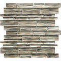 Aquatica Hawks Nest Multi Linear Glass Mosaic Tile 12x12 - Brushstroke Pattern