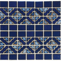 Aquatica Terra Blue Porcelain Mosaic Tile 12x12 - Mesh Backed