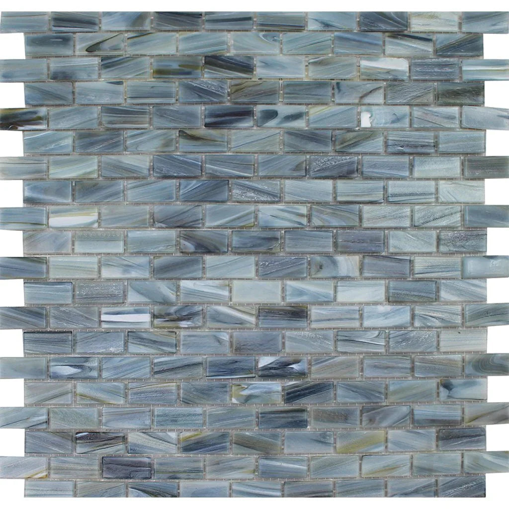 Deep Malachite Glass Mosaic Tile - Aurora Collection 12.25x12.75