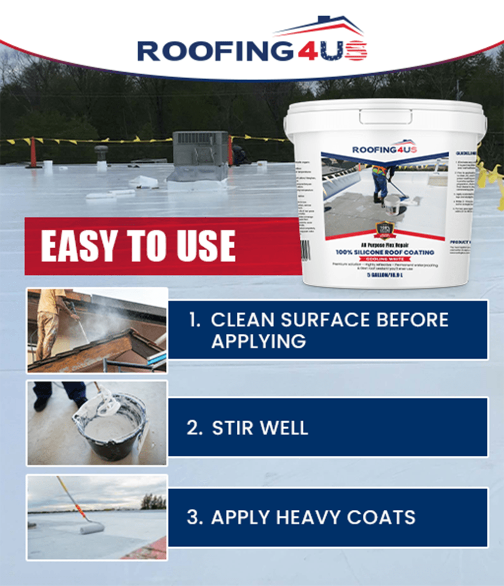 All Purpose Flex Repair 100% Silicone Roof Sealant - 3.5 Gallon