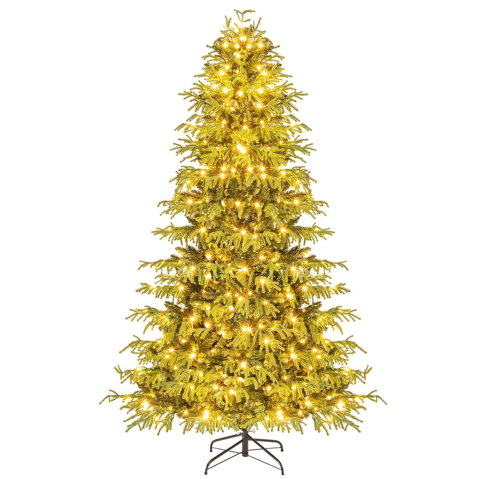 Artificial Christmas Tree with LED Lights and PVC Mixed Branch Tips