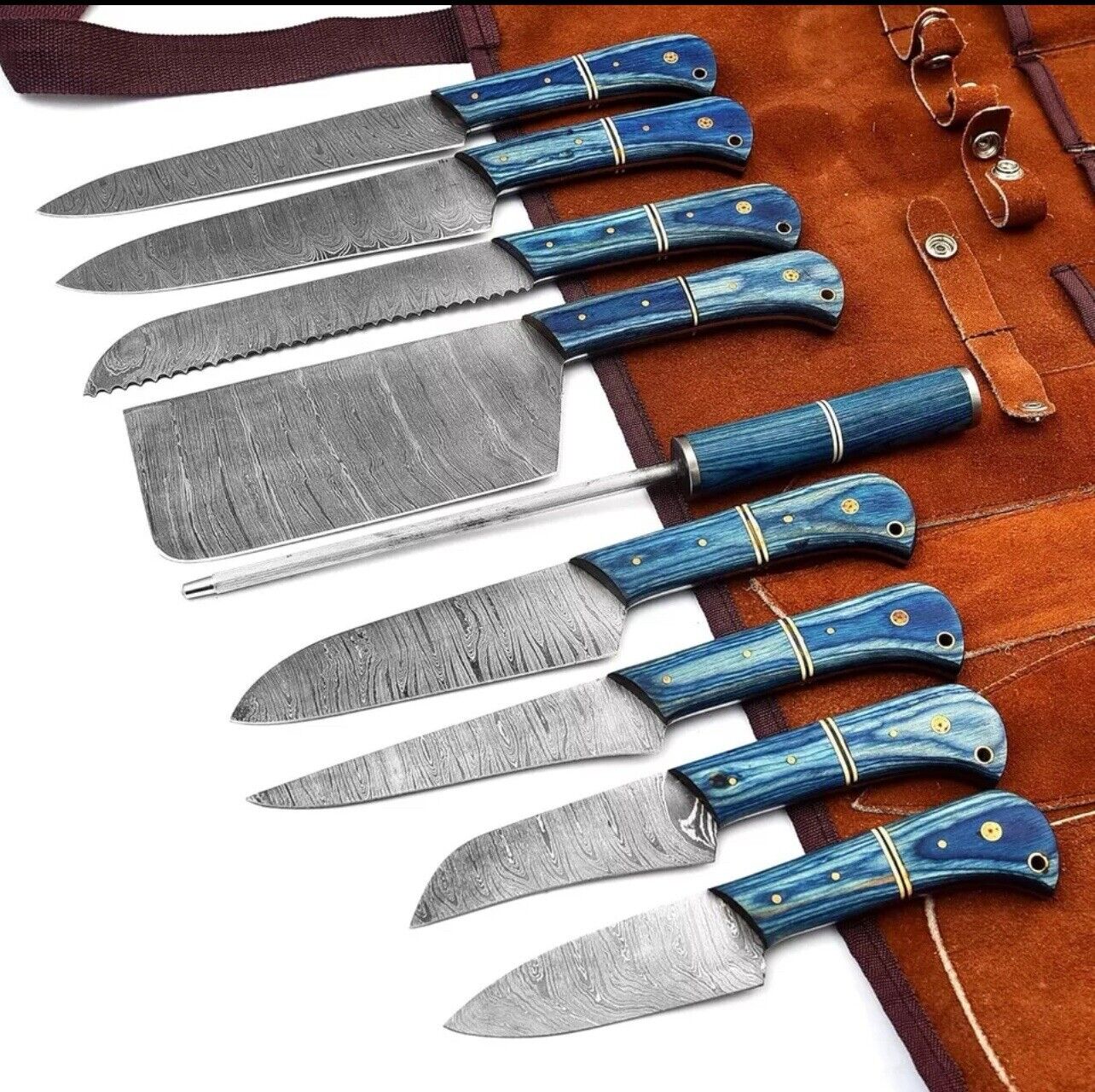 Custom Handmade Damascus Kitchen Knife - 8" Blade