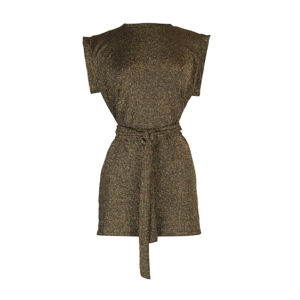 Aura Gold Tunic & Palazzo Pant Set