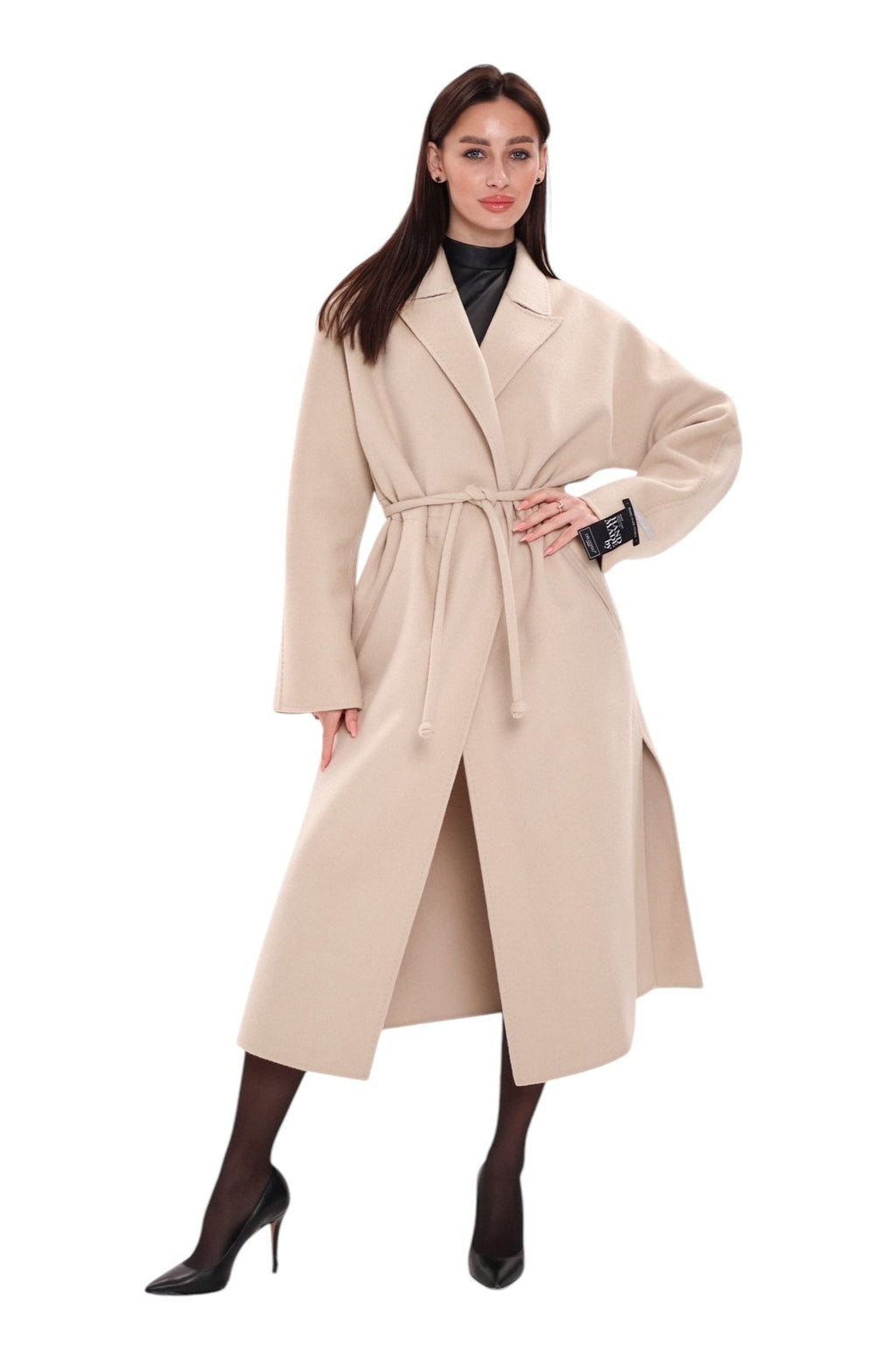 Margaret Premium Lana Wool Cashmere Coat in Royal Crème