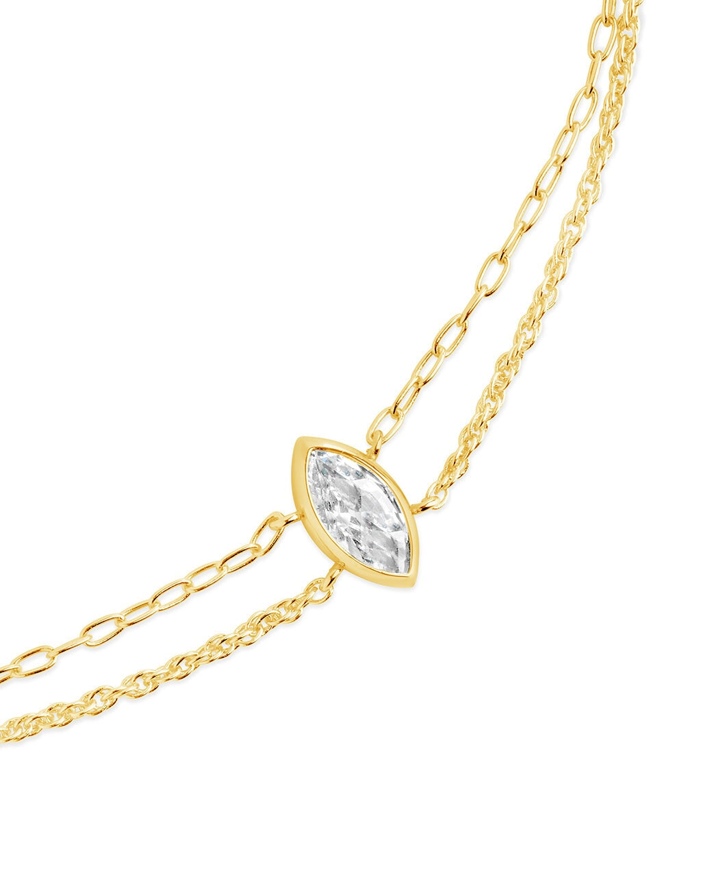 Karlie CZ & Layered Chain Bracelet