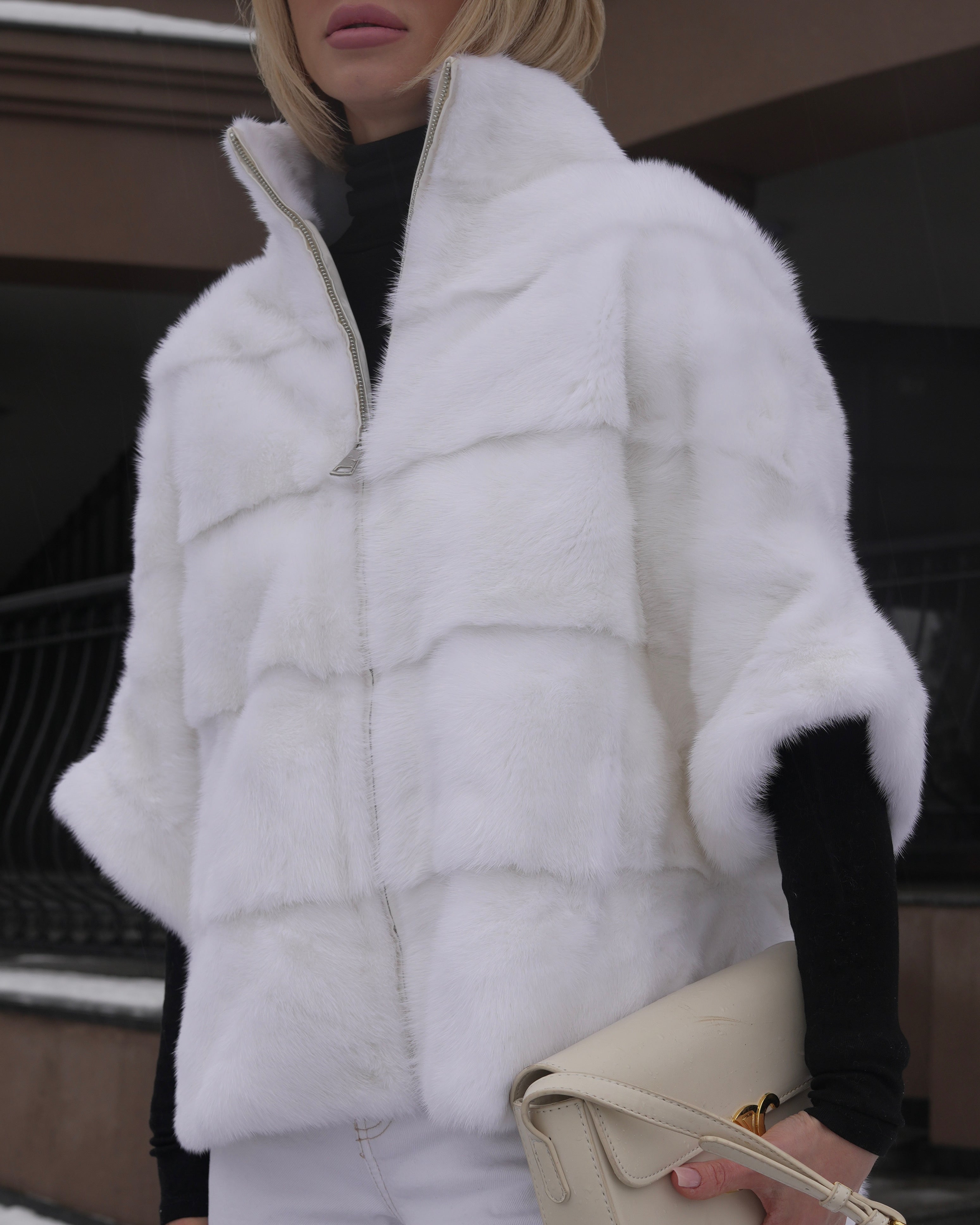 Genuine Scandinavian Mink Fur Poncho