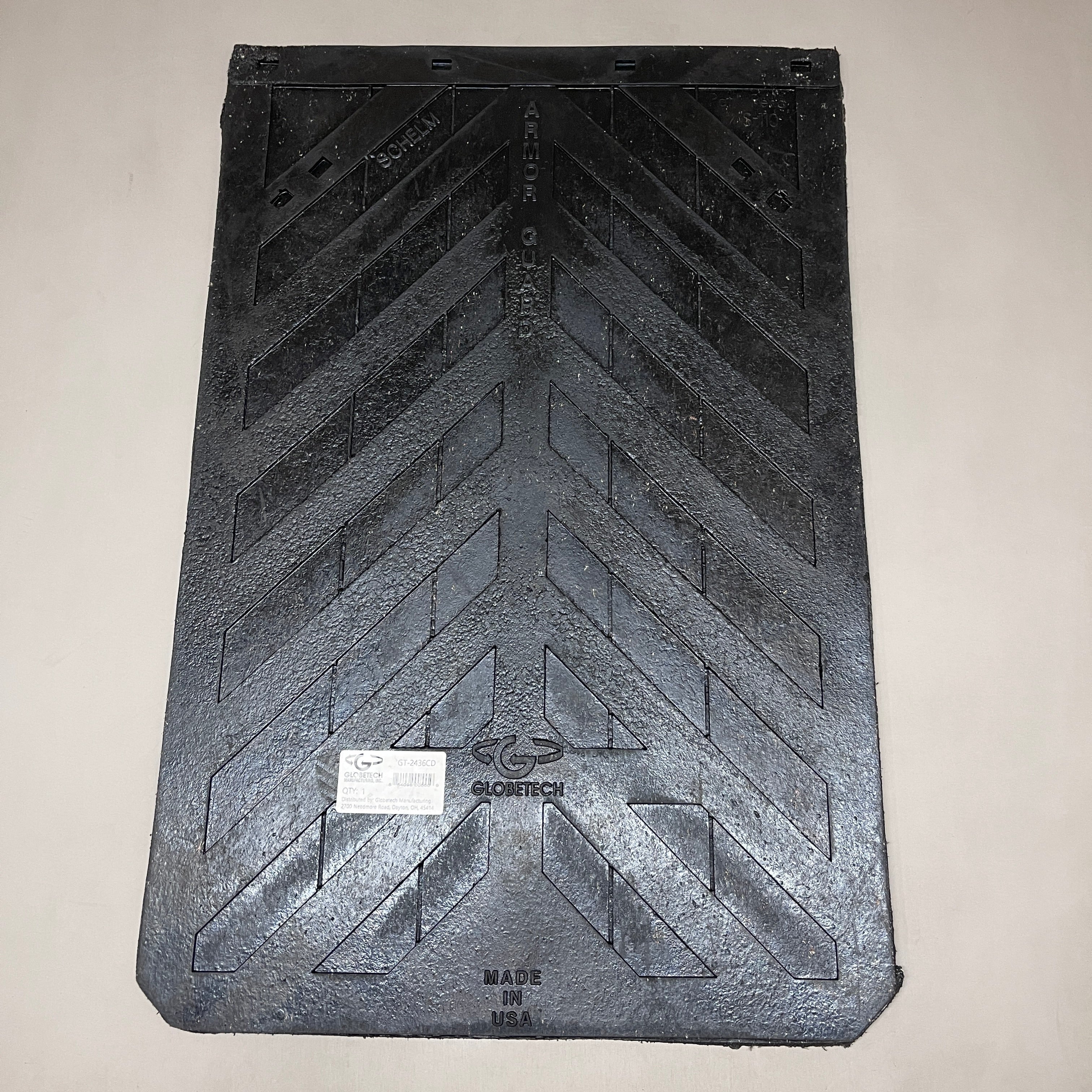 GLOBETECH 2-PACK! Rubber Mud Flaps 24" W x 36" L Black 2436CD (New)