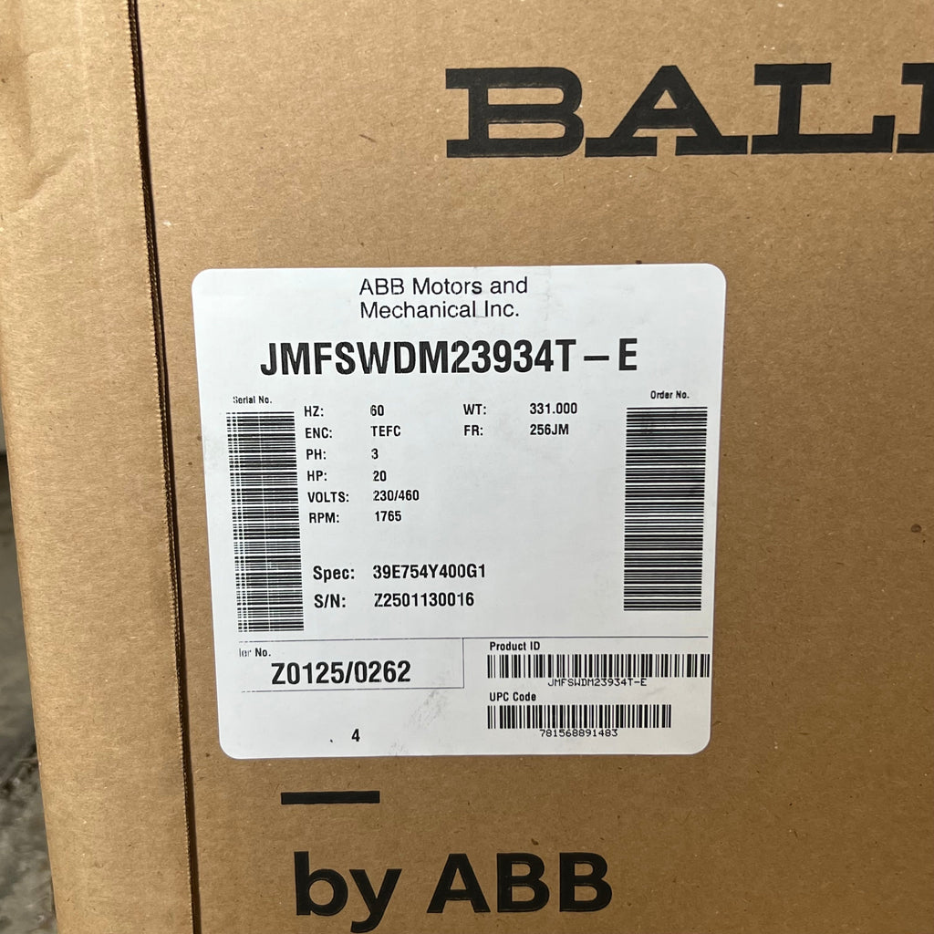 BALDOR RELIANCER Wash Down Duty Motor JMFSWDM23934T-E