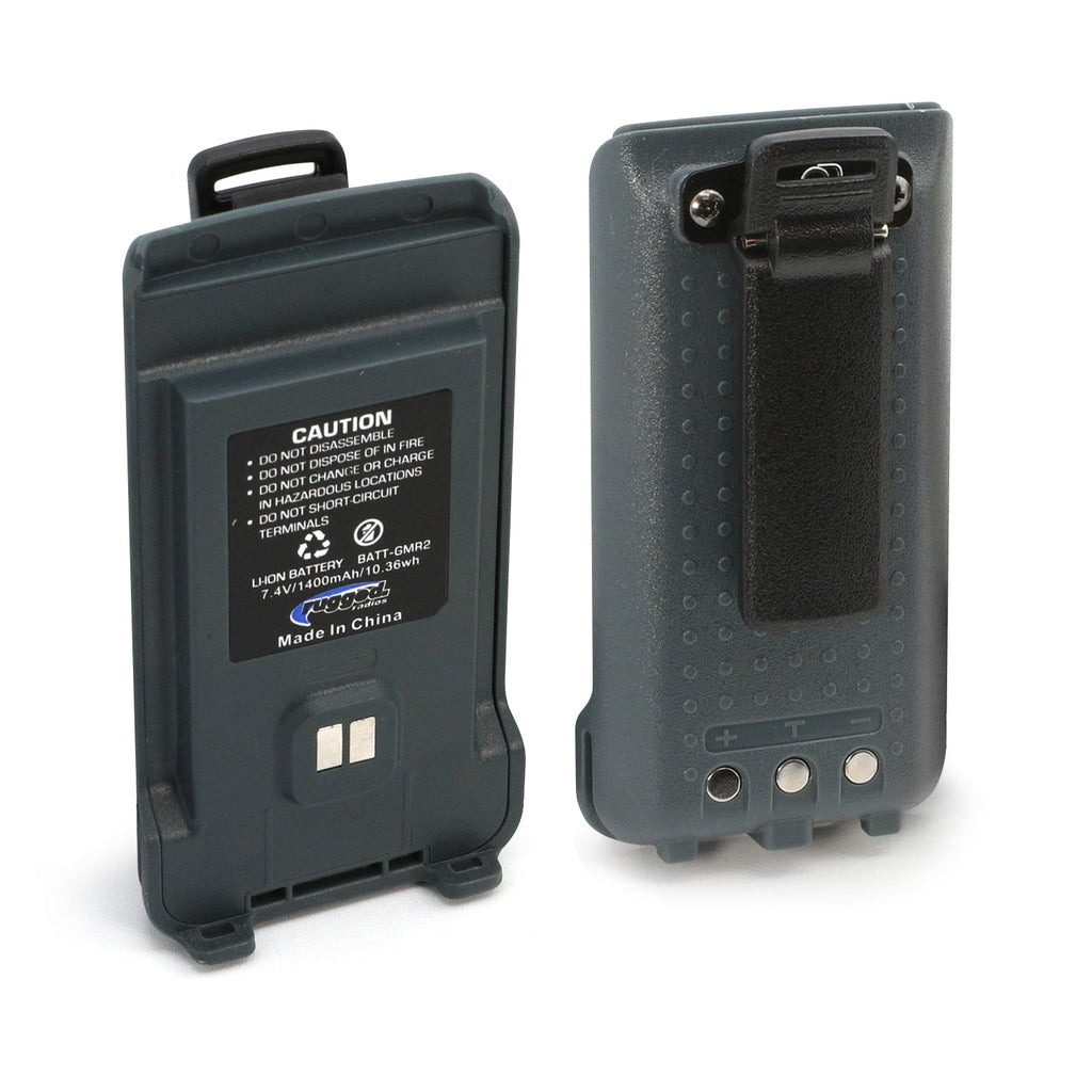 GMR2 Replacement Battery with 12v Charge Port and Belt Clip - Safety Orange
