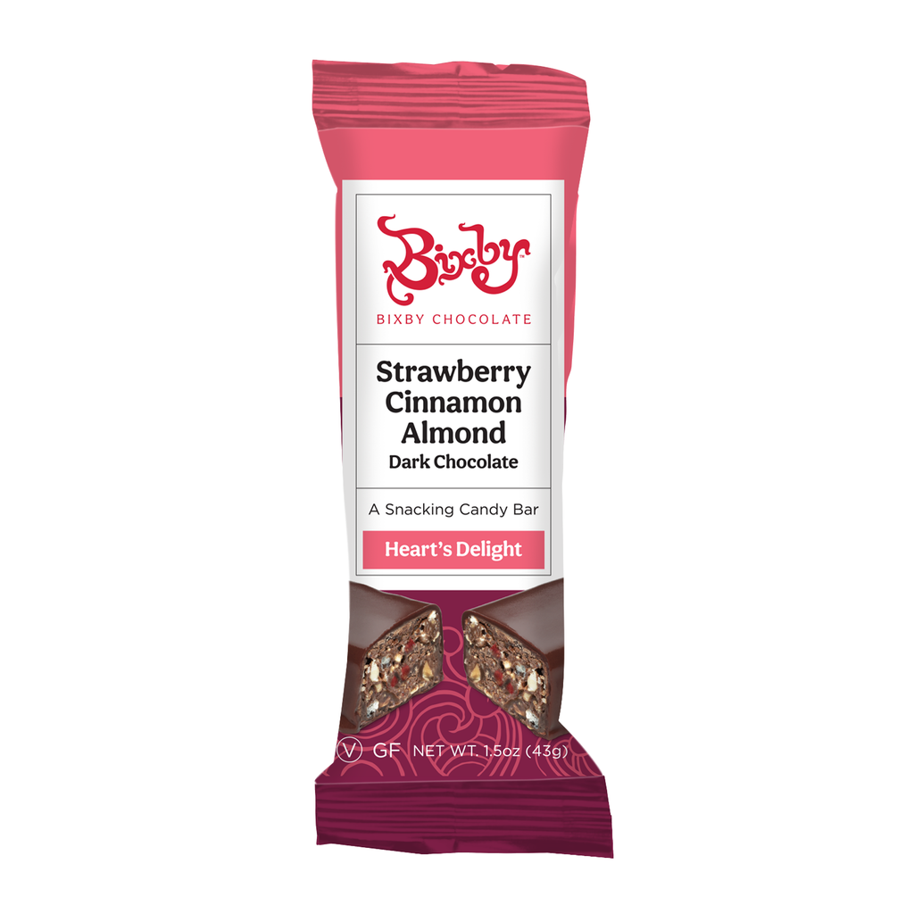 Heart's Delight® - Dark Chocolate + Almonds + Strawberries + Cinnamon (Vegan)