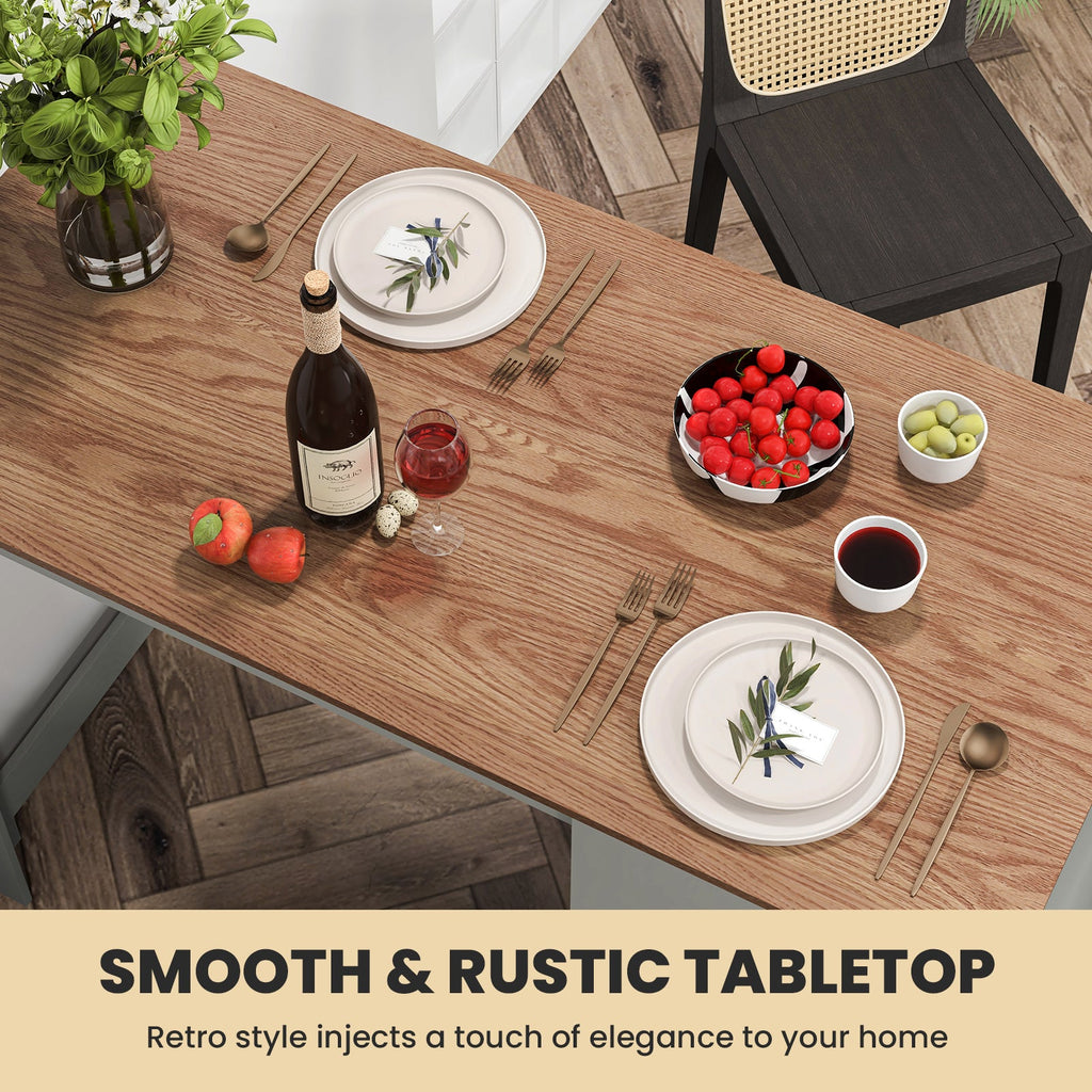 Counter Height Bar Table with Storage Cabinet and Drawer