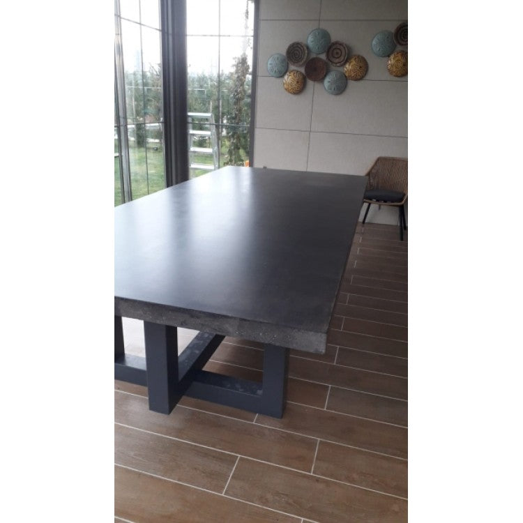Lightweight Concrete Rectangular Dining Table 47x142 - Industrial