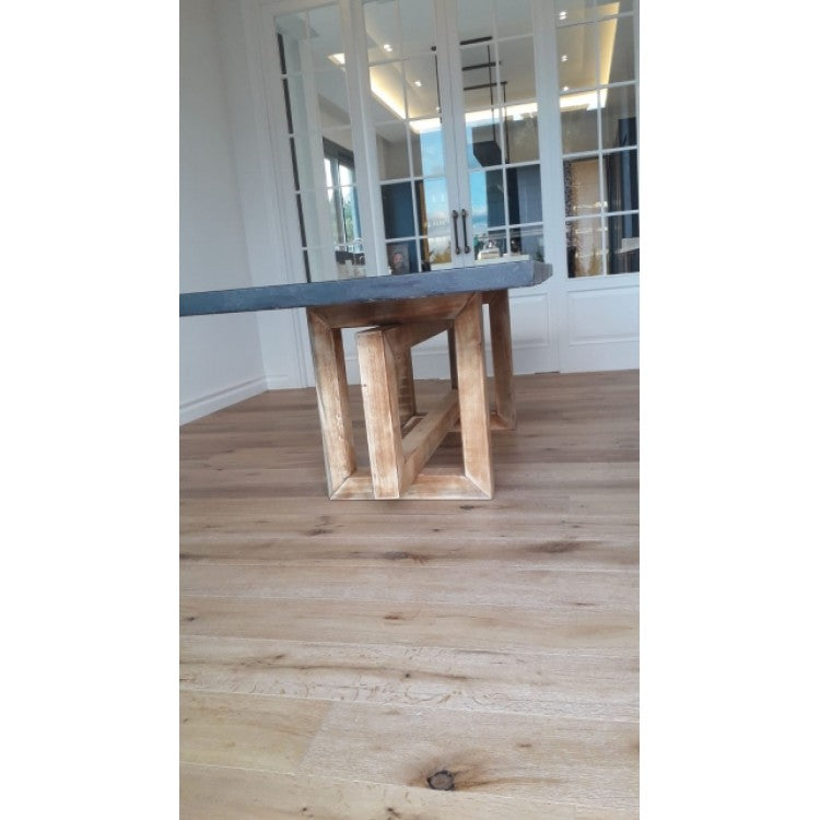 Lightweight Concrete Rectangular Dining Table 47x142 - Industrial