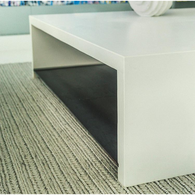 Concrete Modern Industrial Coffee Table - 35x35 Barocco Elfheim