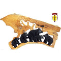 Hand Carving  of Bears in Relief