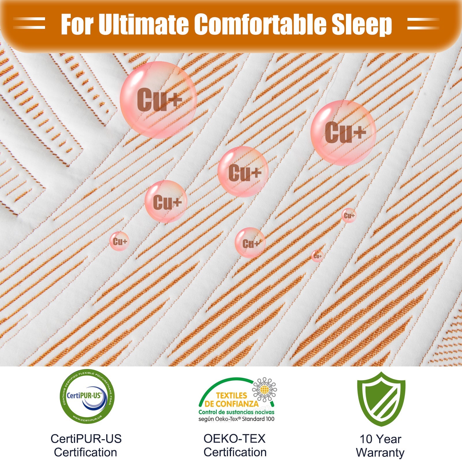 Bed Mattress Memory Foam Twin Size with Jacquard Cover for Adjustable Bed Base