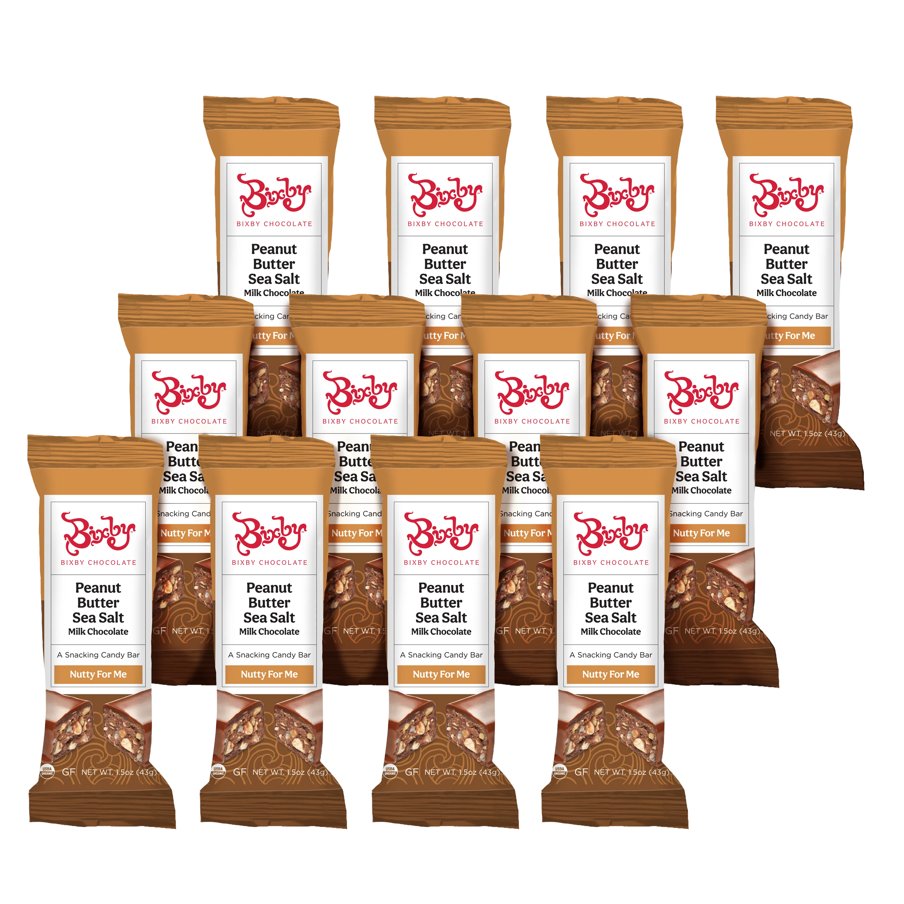 Nutty for Me - Milk Chocolate + Crunchy Peanut Butter + Maine Sea Salt