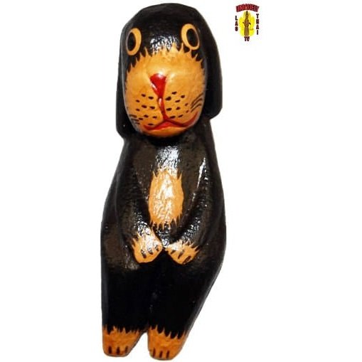 Black Dog Sitting Down