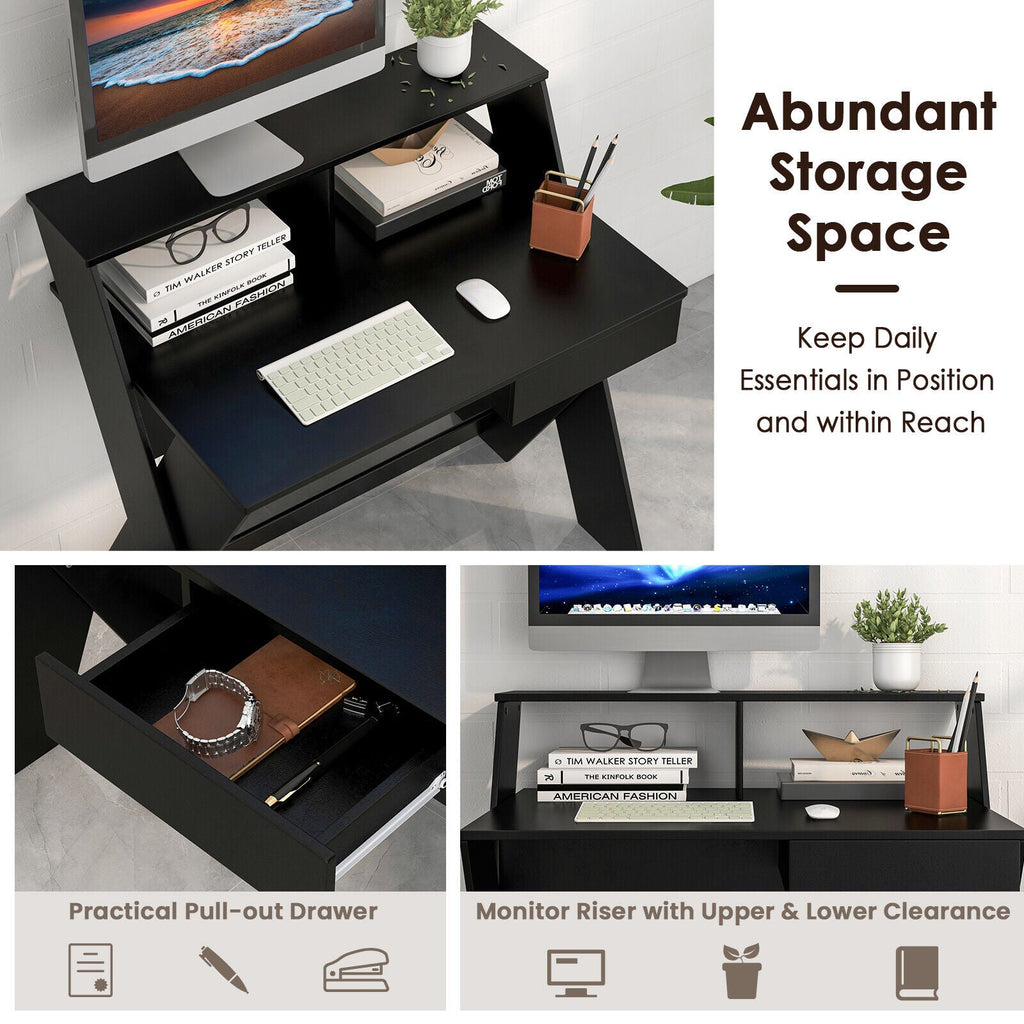Small Computer Desk with Storage Drawer