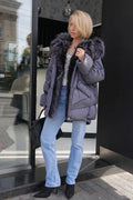 Orchid Genuine Fur Trim Down Parka