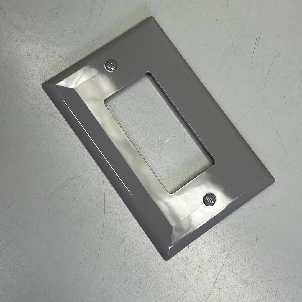 ZA@  EATON (5 PACK) Polycarbonate Single Gang GFCI Wall Plate Cutout Mid Size Grey PJ26GY