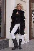 Genuine Polar Fox Fur Vest 90 cm