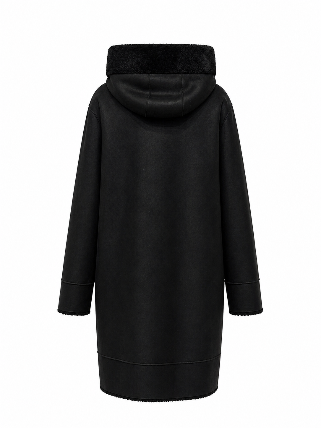 ⇆ Reversible Faux Fur & Suede Coat