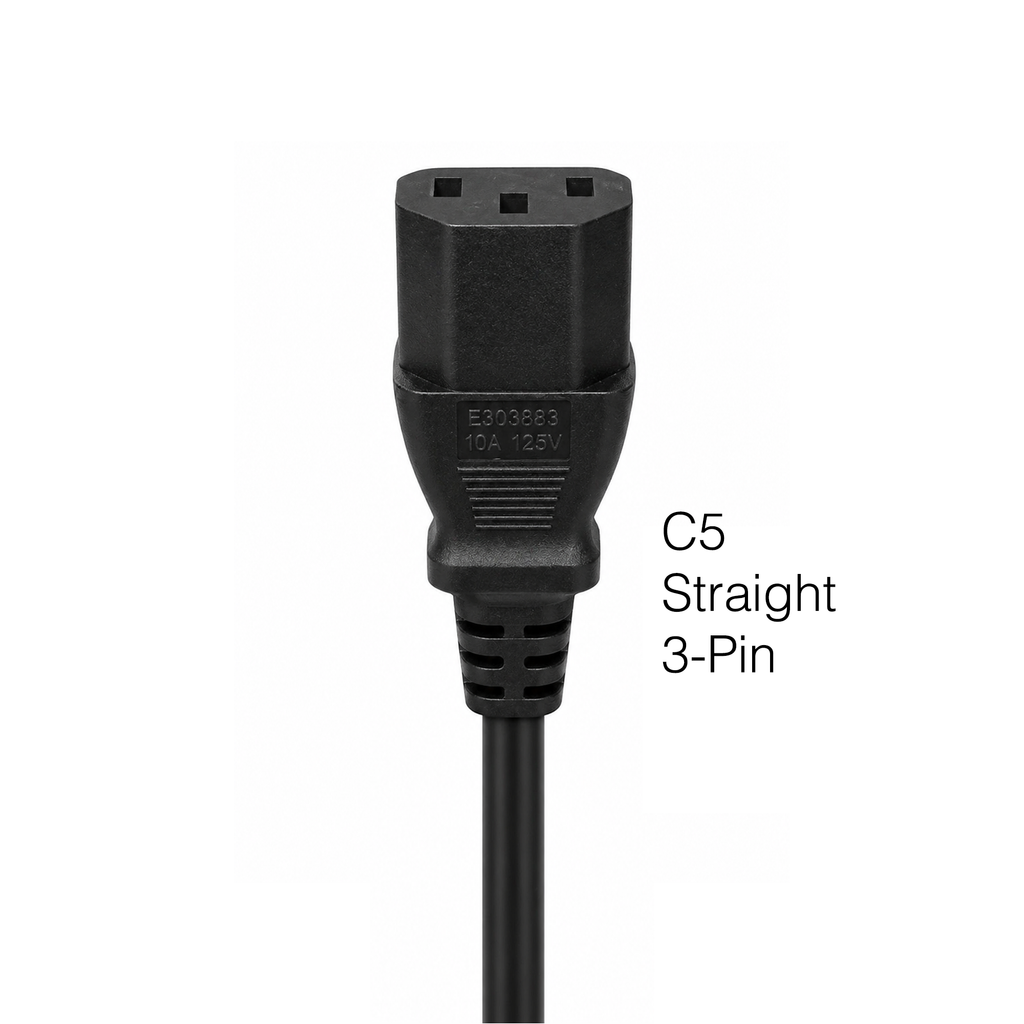 Samsung 3903000085 AC Power Cable | 6 Ft C5 Cloverleaf 3-Prong Grounded Cord - 3903-000085