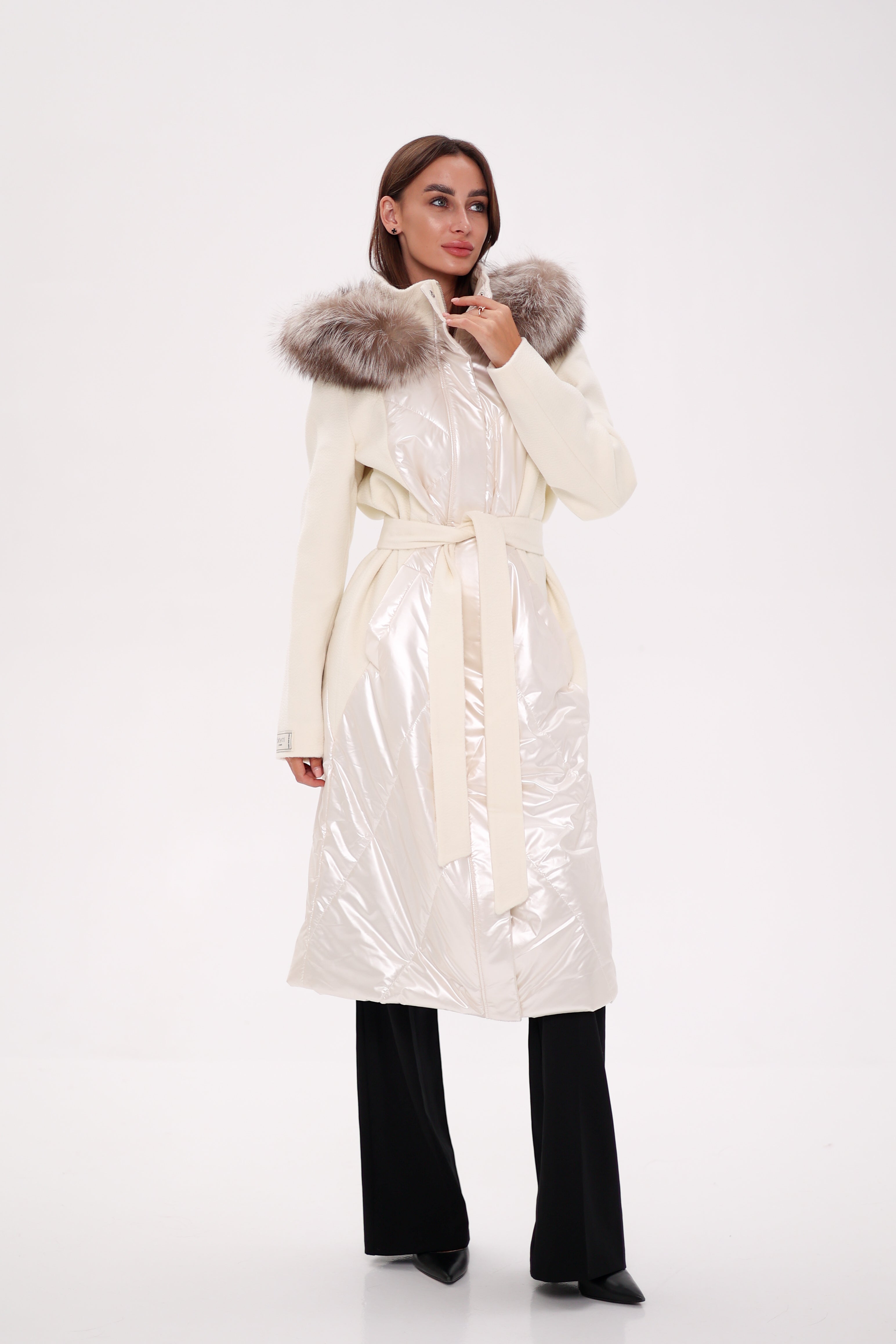 Saga® Furs Silver Fox Wool Alpaca Freudenberg Comfortemp® Coat