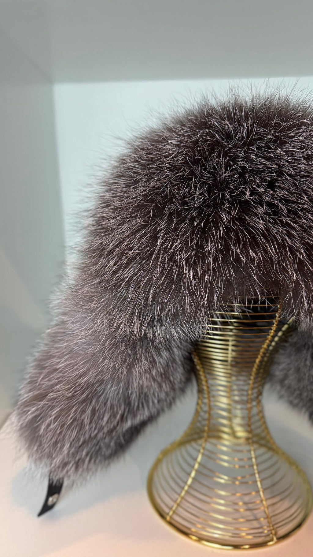 Genuine Silver Fox Leather Hat Unisex