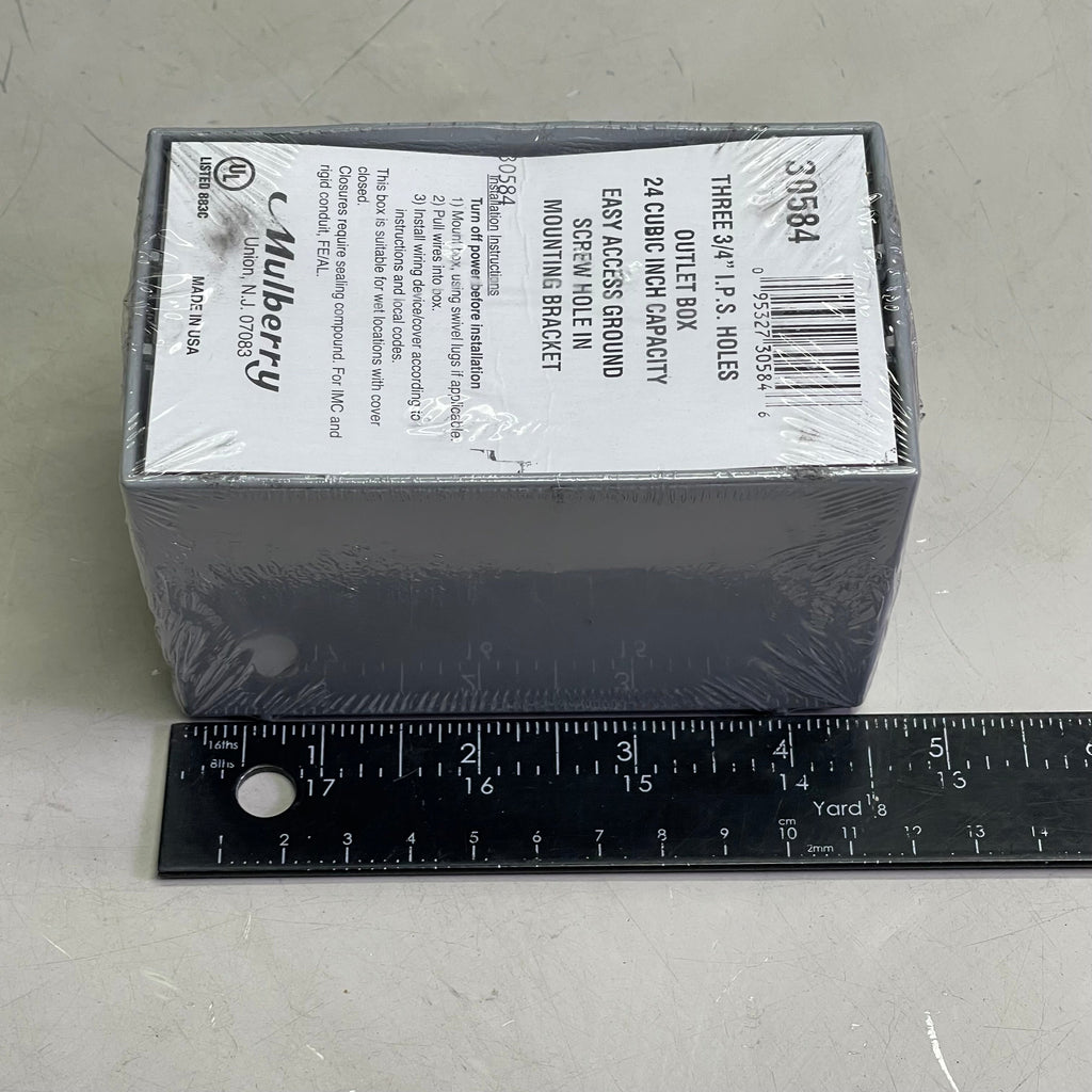 MULBERRY (10 PACK) Electrical Outlet Box, Wet Location Three 3/4" Hubs  Aluminum 30584