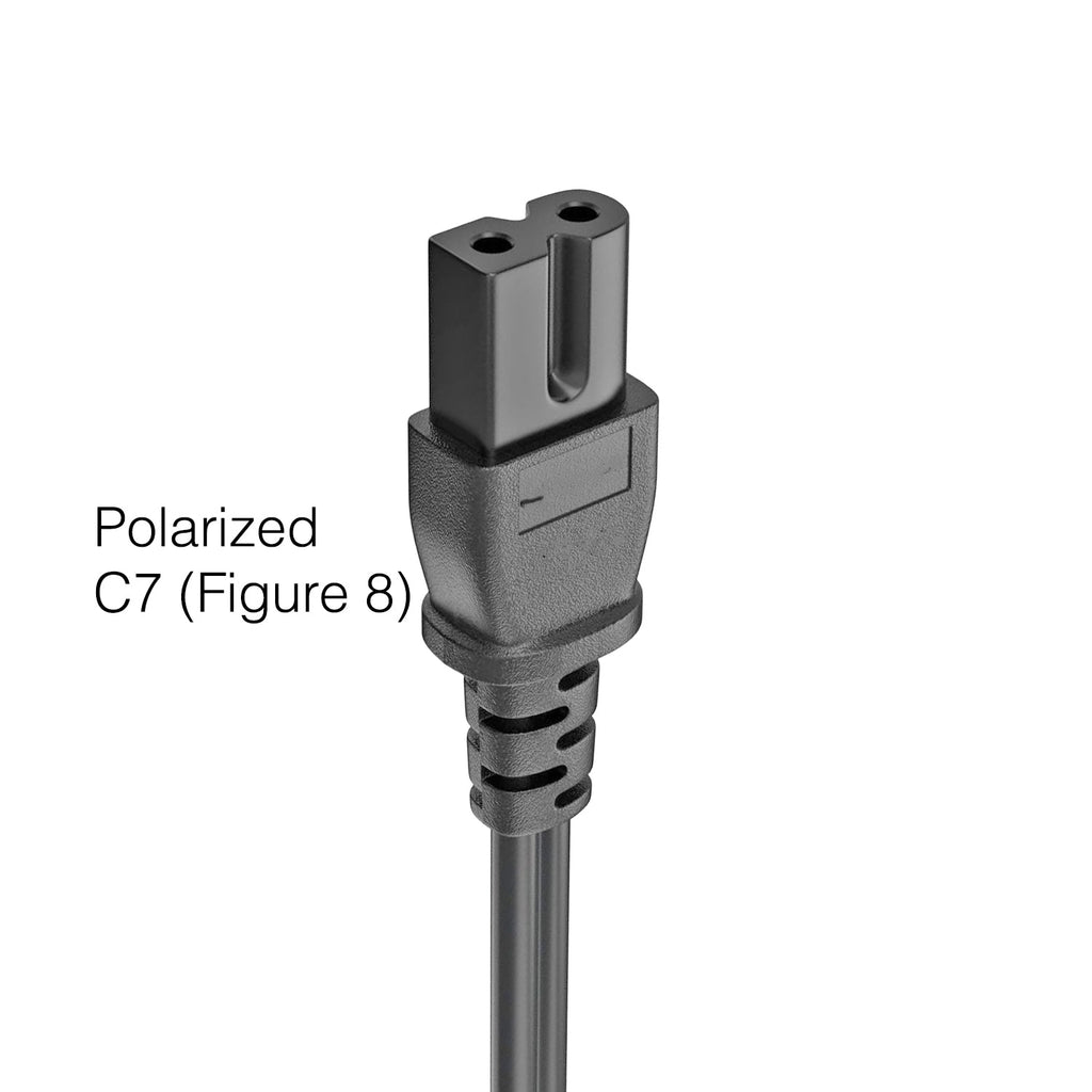 Insignia 1T96000001I AC Power Cable | Polarized | Figure-8 (C7) Connector | 6-Feet – 1T96000001I