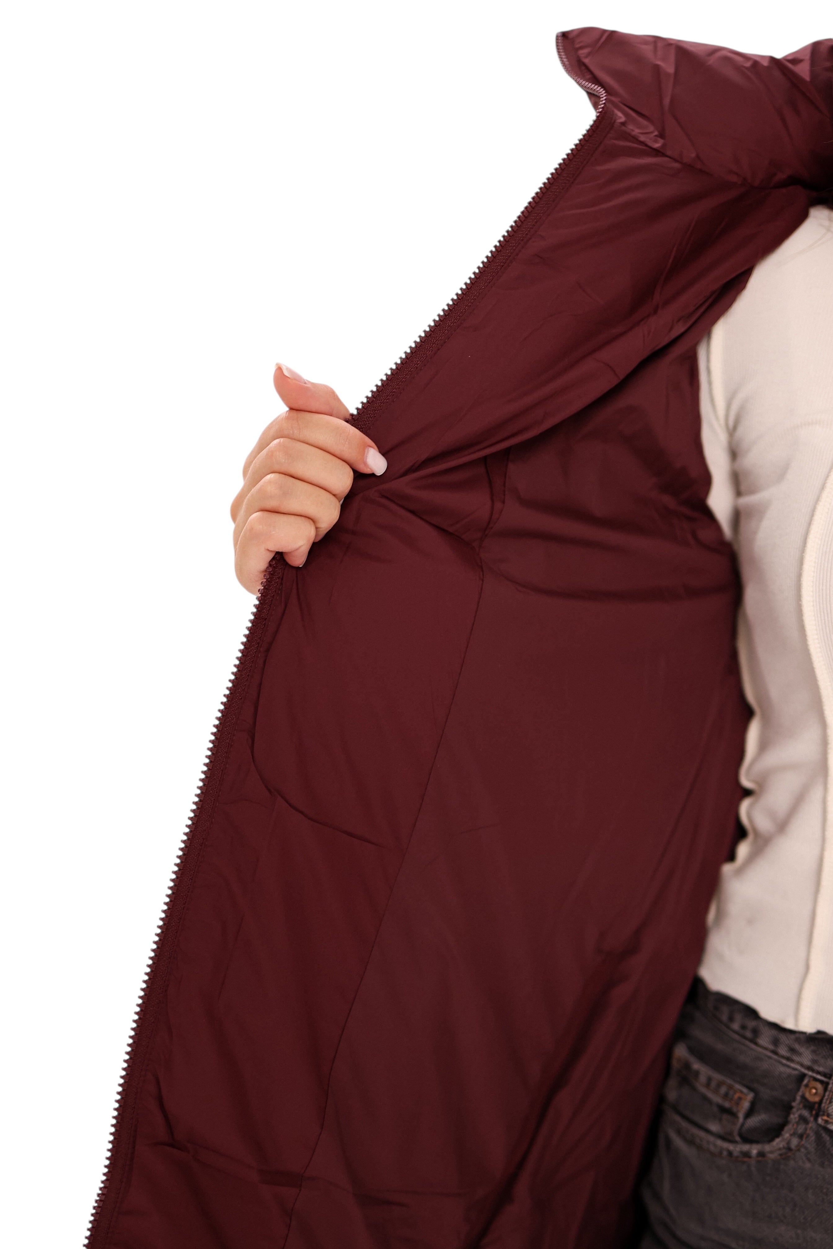 Burgundy Crush Insulated Bio-Down Coat