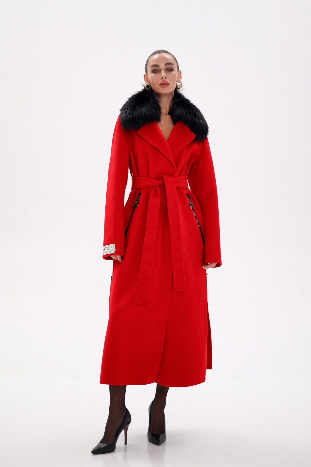 Saga®Furs Silver Fox Wool Alpaca Coat