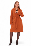Windsor Classic Wraparound Cashmere Blend Overcoat in Cinnamon