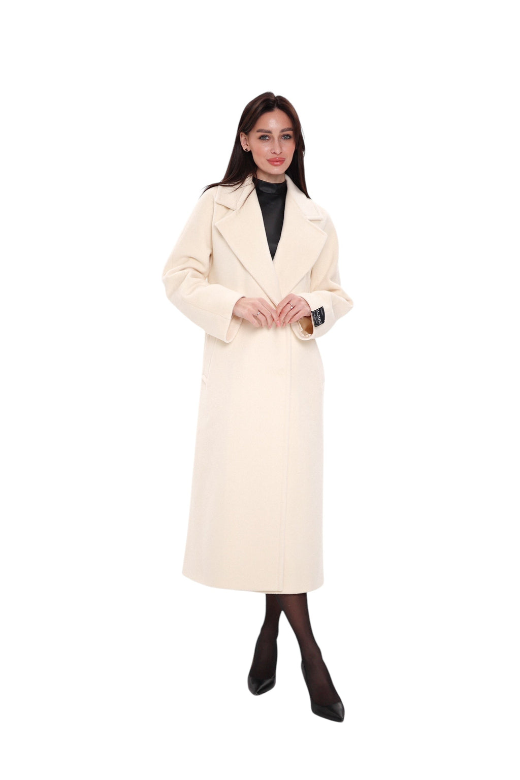 Premium 100% Australian Merino Wool Coat in Marshmallow