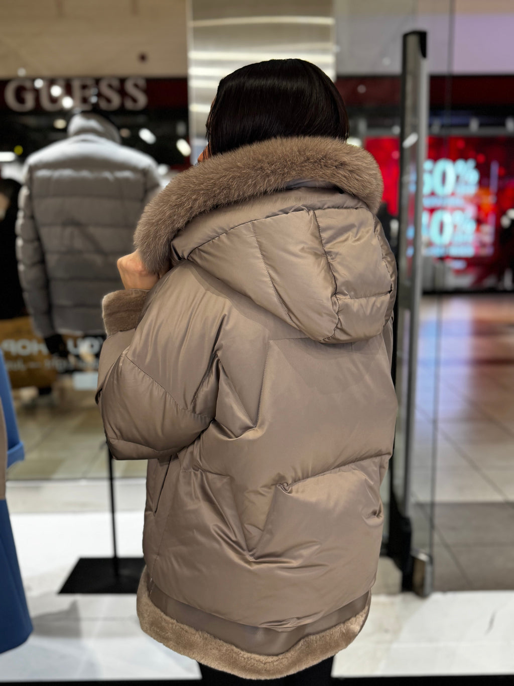Genuine Polar Fox Down Fill Coat