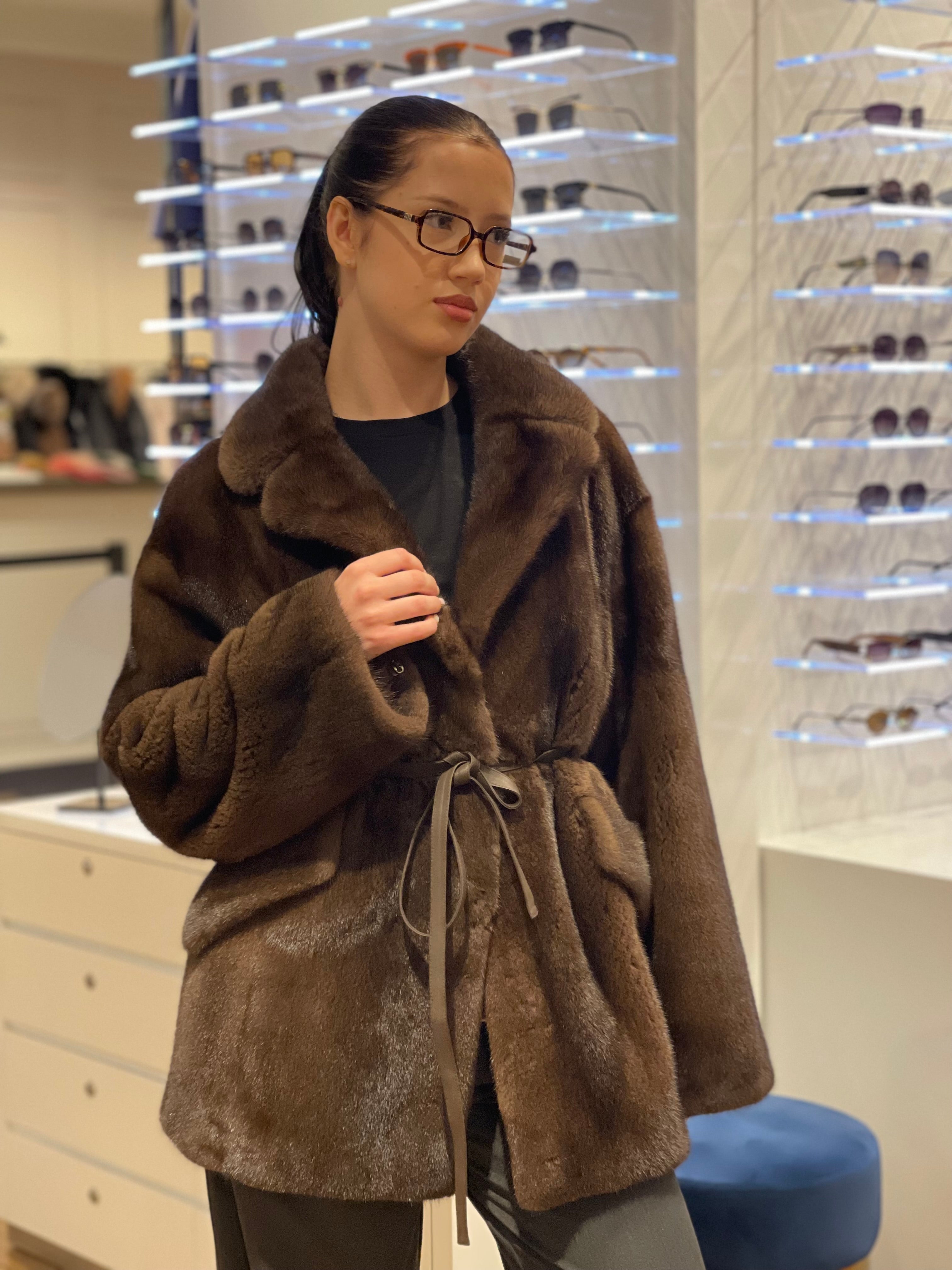Genuine Scandinavian Mink Fur Coat