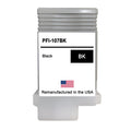 U.S. Remanufactured for Canon PFI-107BK 130ml Black Ink Cartridge