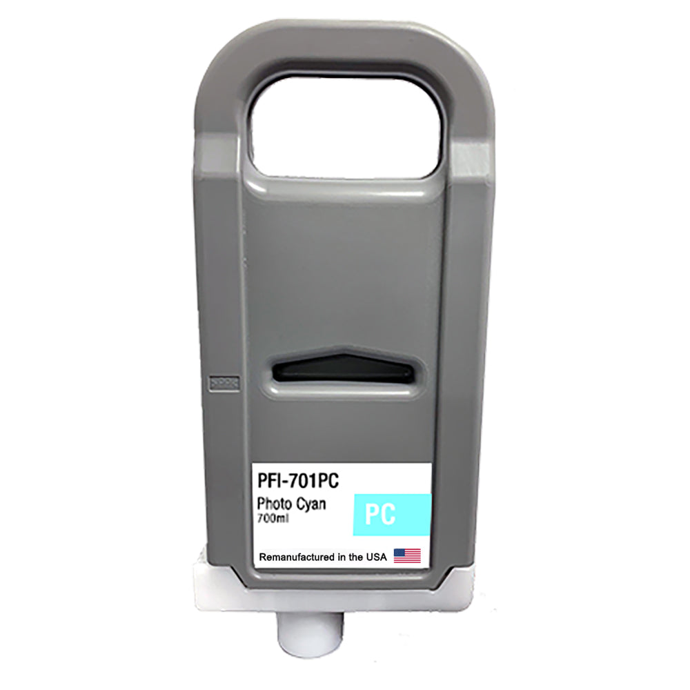 U.S. Remanufactured for Canon PFI-701PC 700ml Photo Cyan Ink Cartridge
