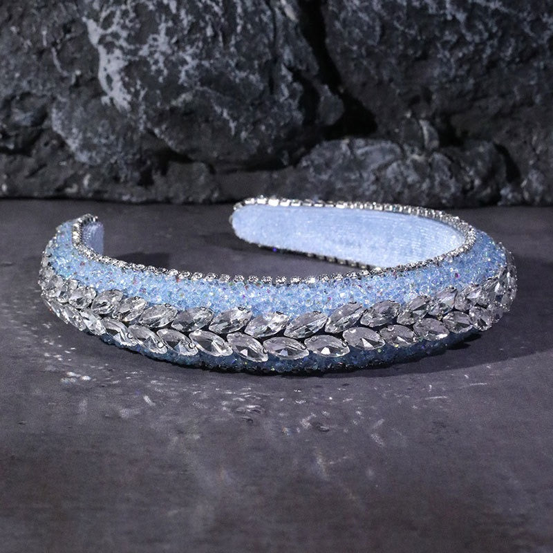 Colored diamond sponge Baroque vintage headband