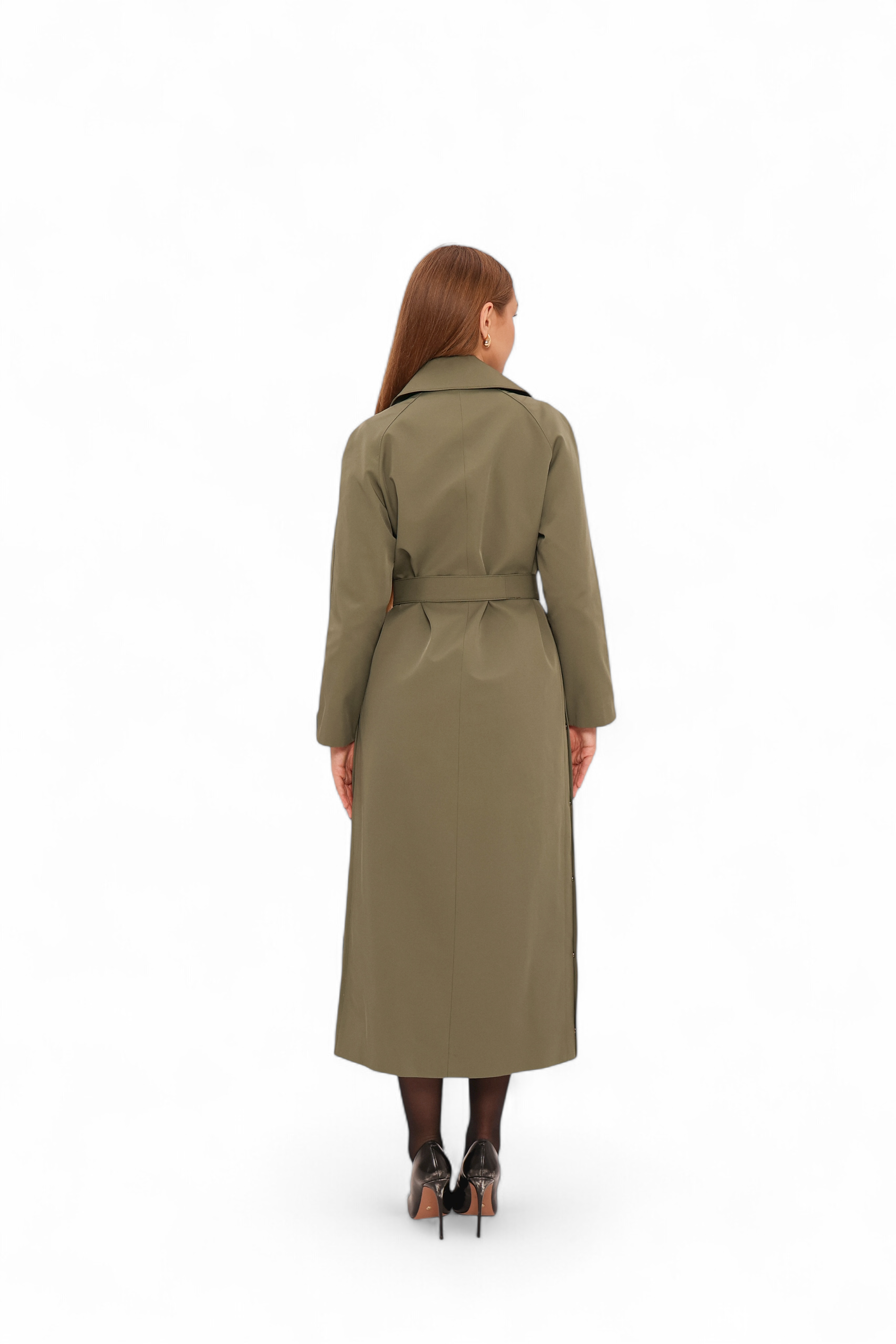 Jackie Trench Coat in Olive