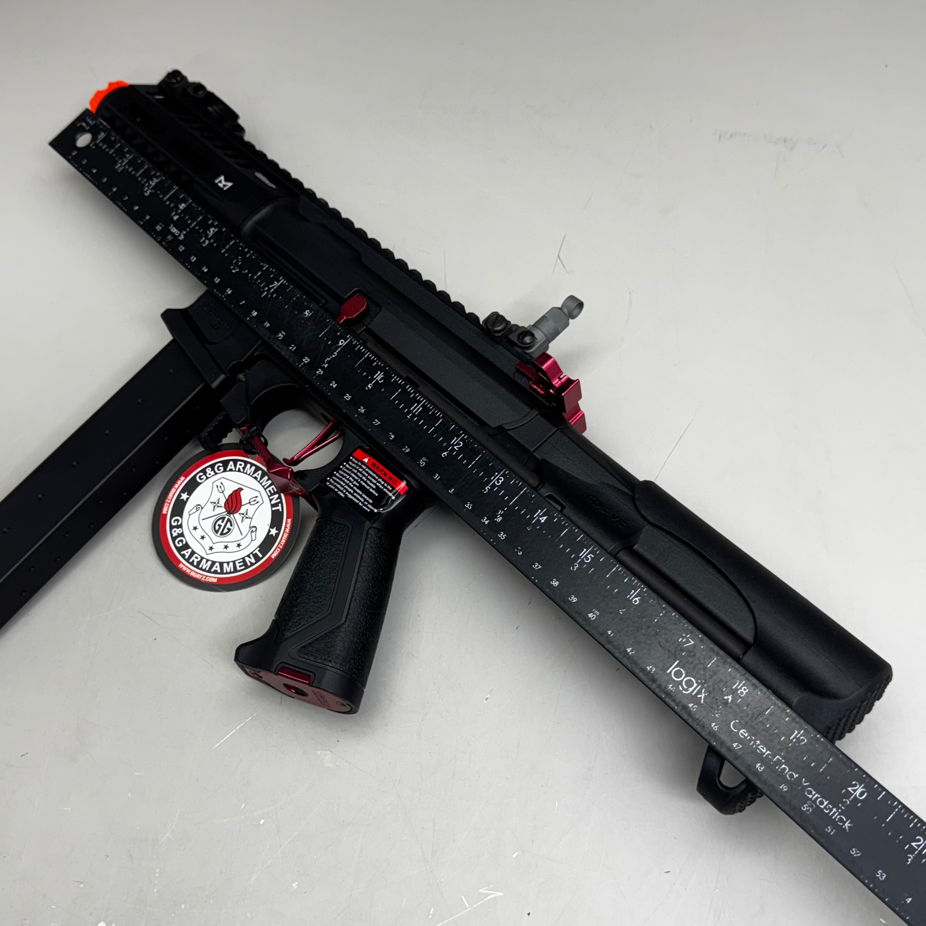 G & G ARMAMENT Airsoft Combat Machine Super Rangers Fire ARP 9 Series Black & Red