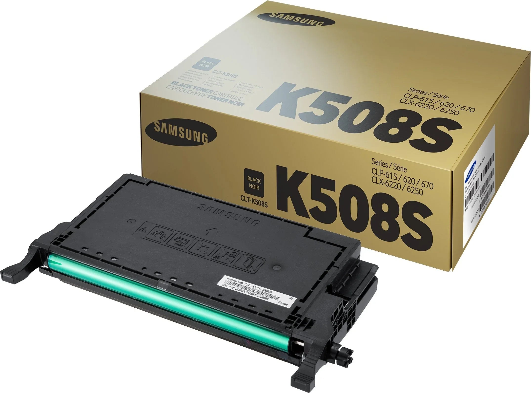 New, Pre-Owned - Samsung C508S Standard Yield Cyan Toner Cartridge, CLT-C508S