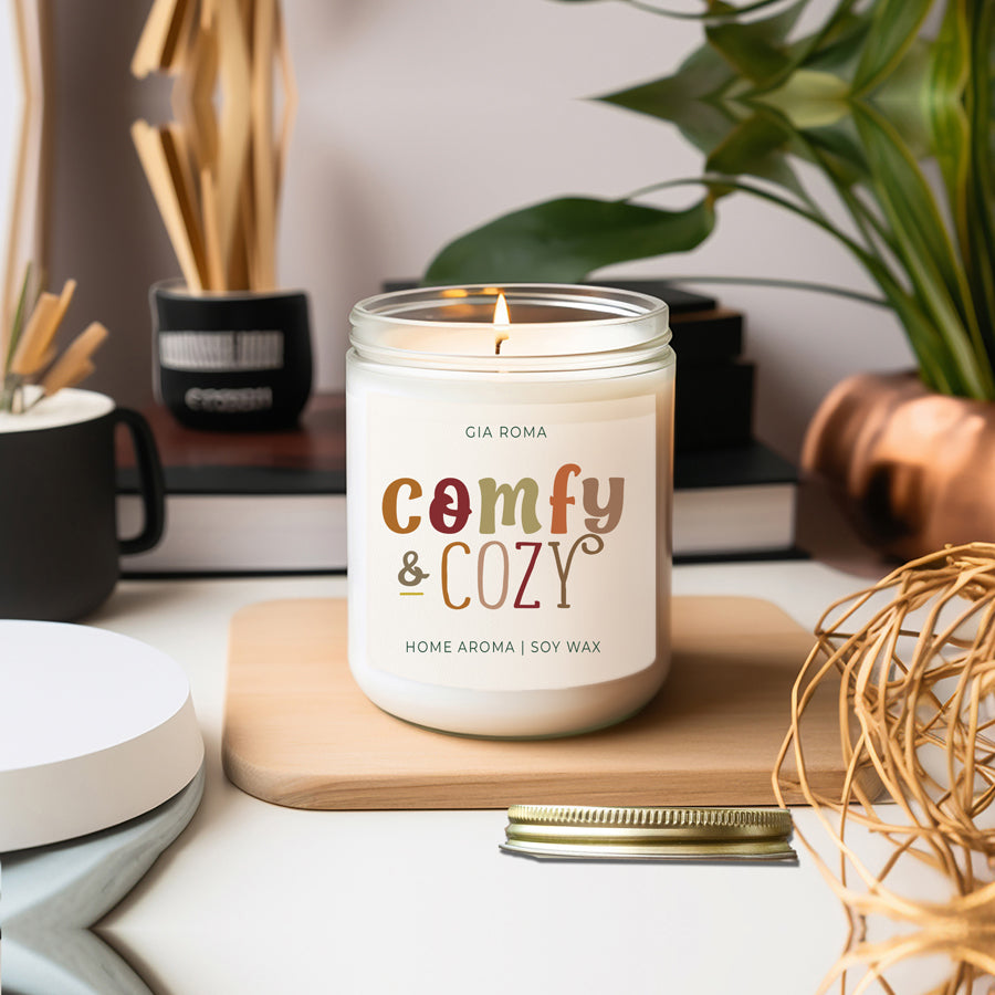 Pumpkin Spice Soy Candle 9oz Jar, Vanilla Whipped Cream Cinnamon