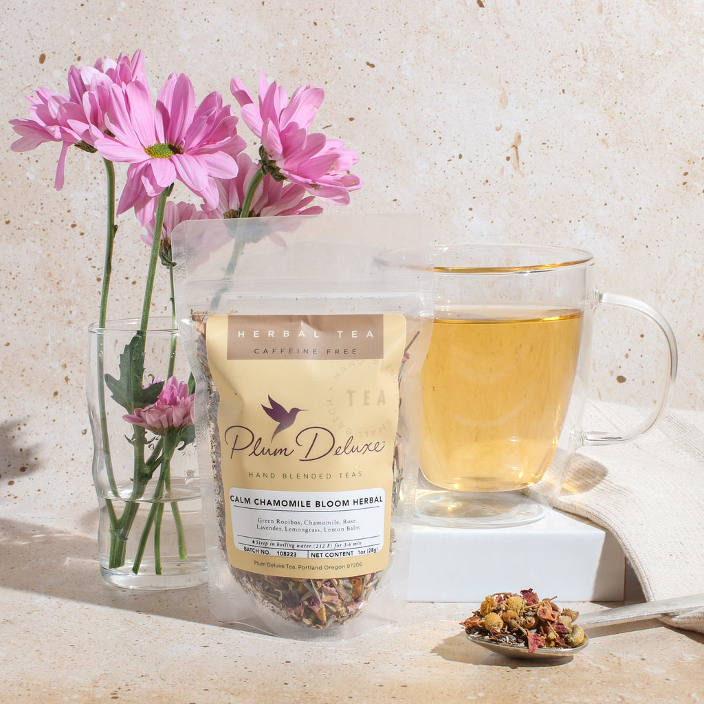 Calm Chamomile Bloom Herbal Tea (Rose - Lavender)