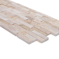 Ivory Natural Travertine Architectural 3D Ledger Panel Tile 6x24