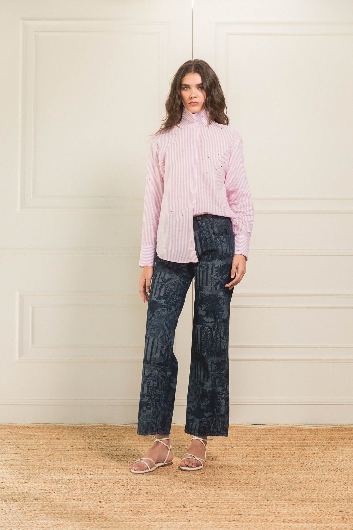 Camisa Shiny Heart Hot Pink